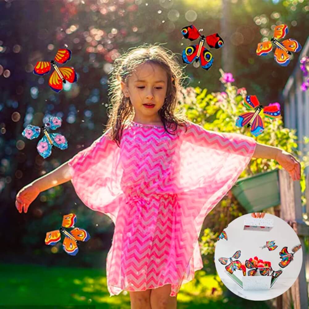 FlyingButterfly – Farfalle Volanti | Magica sorpresa per biglietti e scatole regalo | Punto culminante riutilizzabile per feste di compleanno e matrimoni