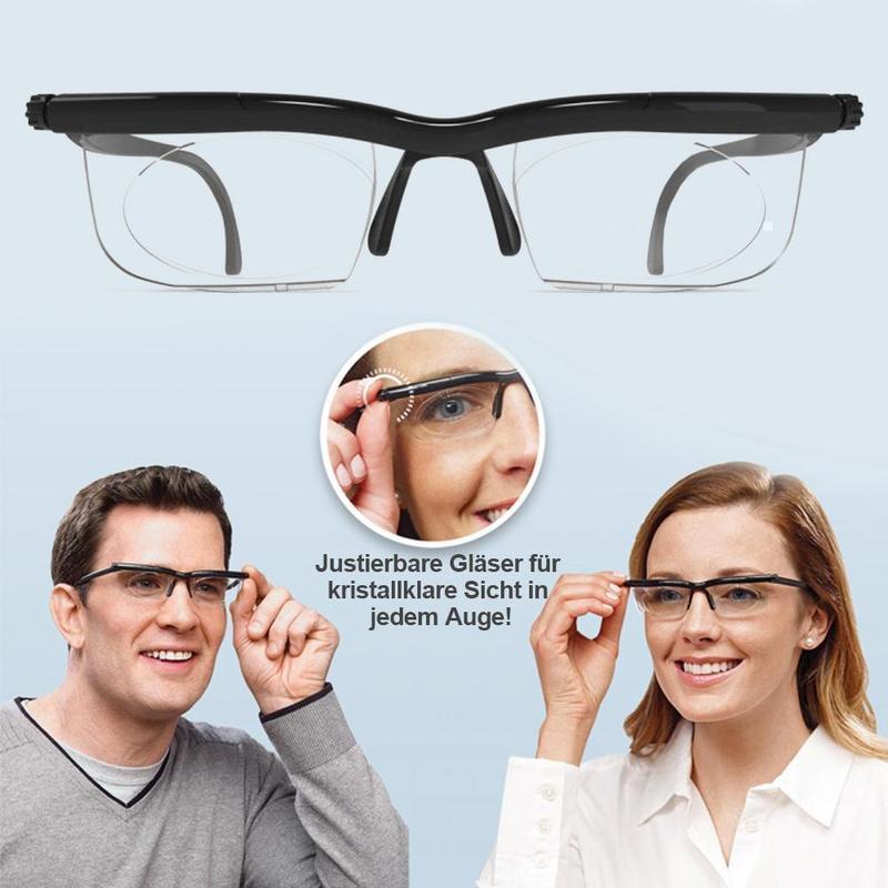 Sandsberg | Occhiali da lettura unisex regolabili con lente zoom | Nero
