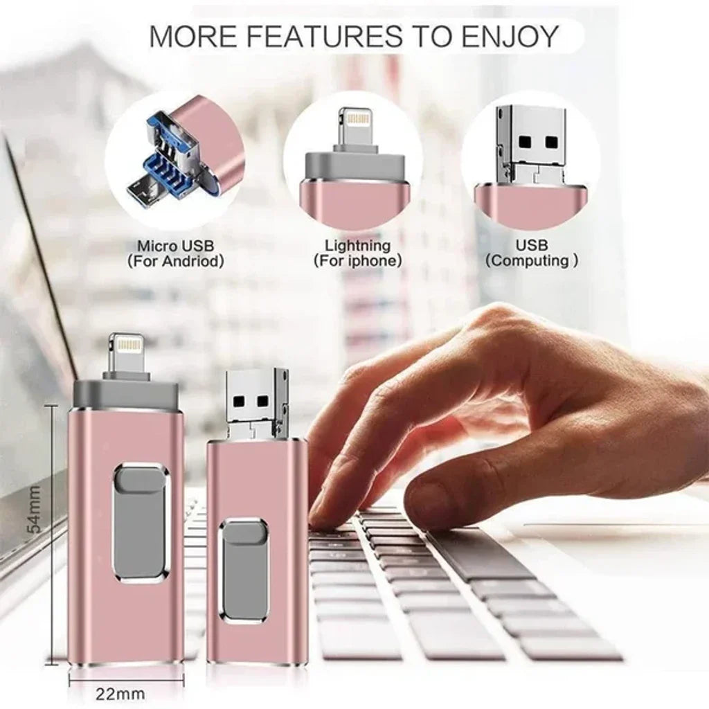MultiPort Stick | 4-in-1 OTG-flashstation
