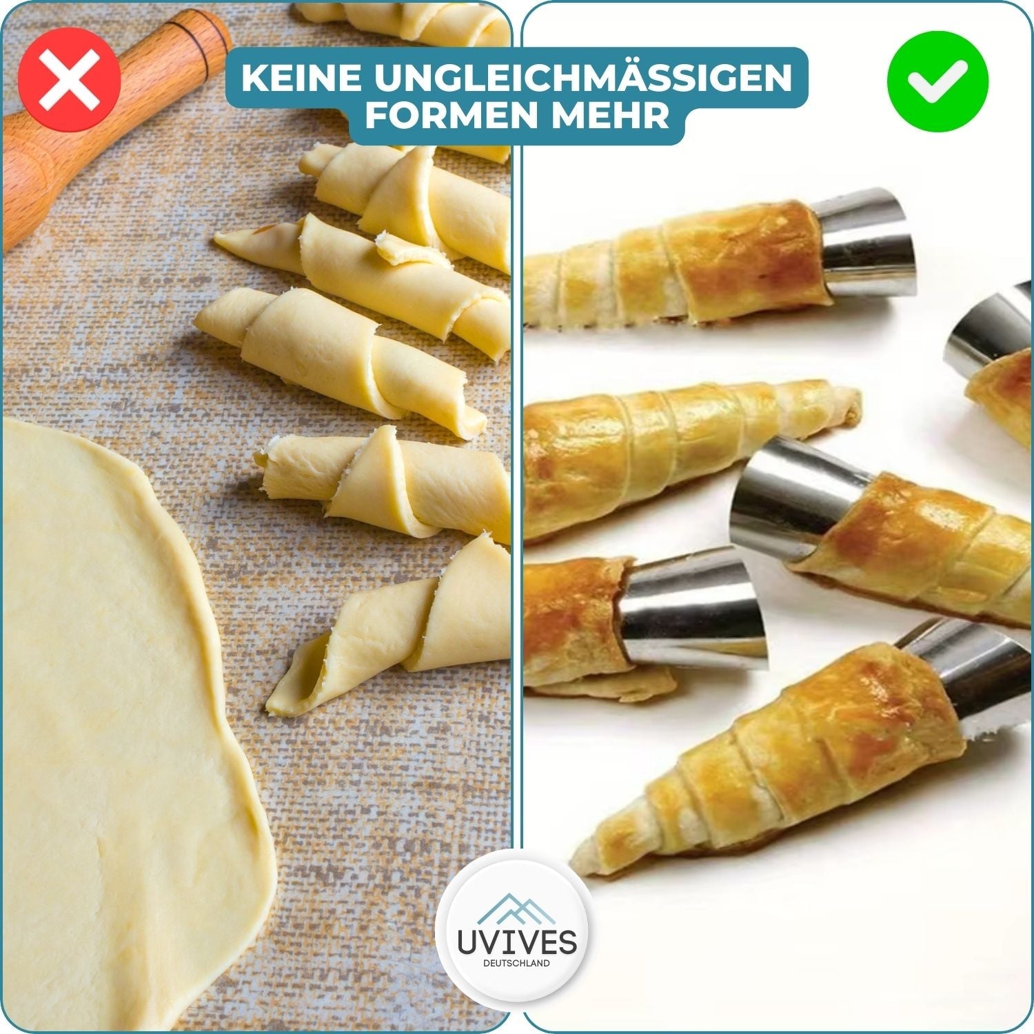 5+5 GRATIS | BakeRolls - Set di Forme per Cannoli Maestro per Casa!