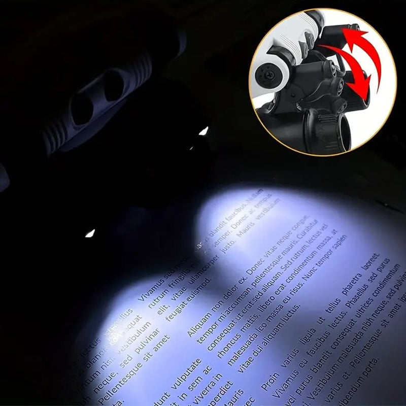 Lenti d'ingrandimento con lampade LED per doppio occhio