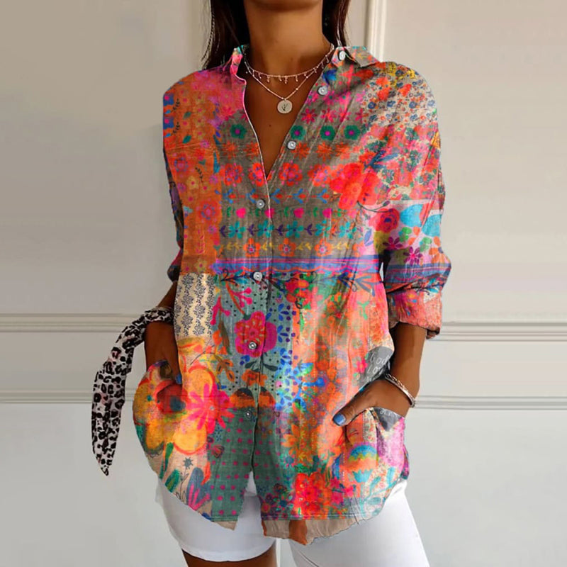 Anna – Elegante Blusa con Stampa Floreale
