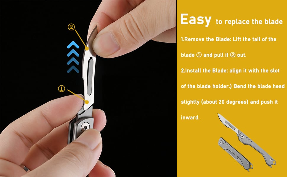 BladeSwift - Coltello pieghevole con 10 lame intercambiabili