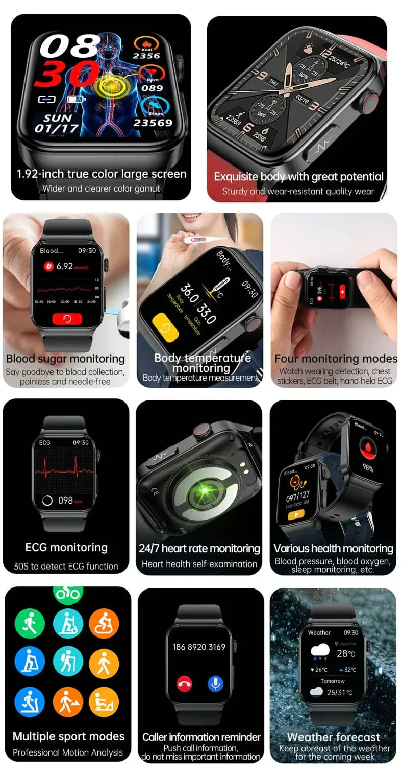 Smartwatch con Monitoraggio della Salute di AeroPulse, Display da 1,83 Pollici