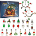 Set di gioielli dell'Avvento | Braccialetto di Natale fai-da-te con 24 ciondoli | Idea festiva per il conto alla rovescia