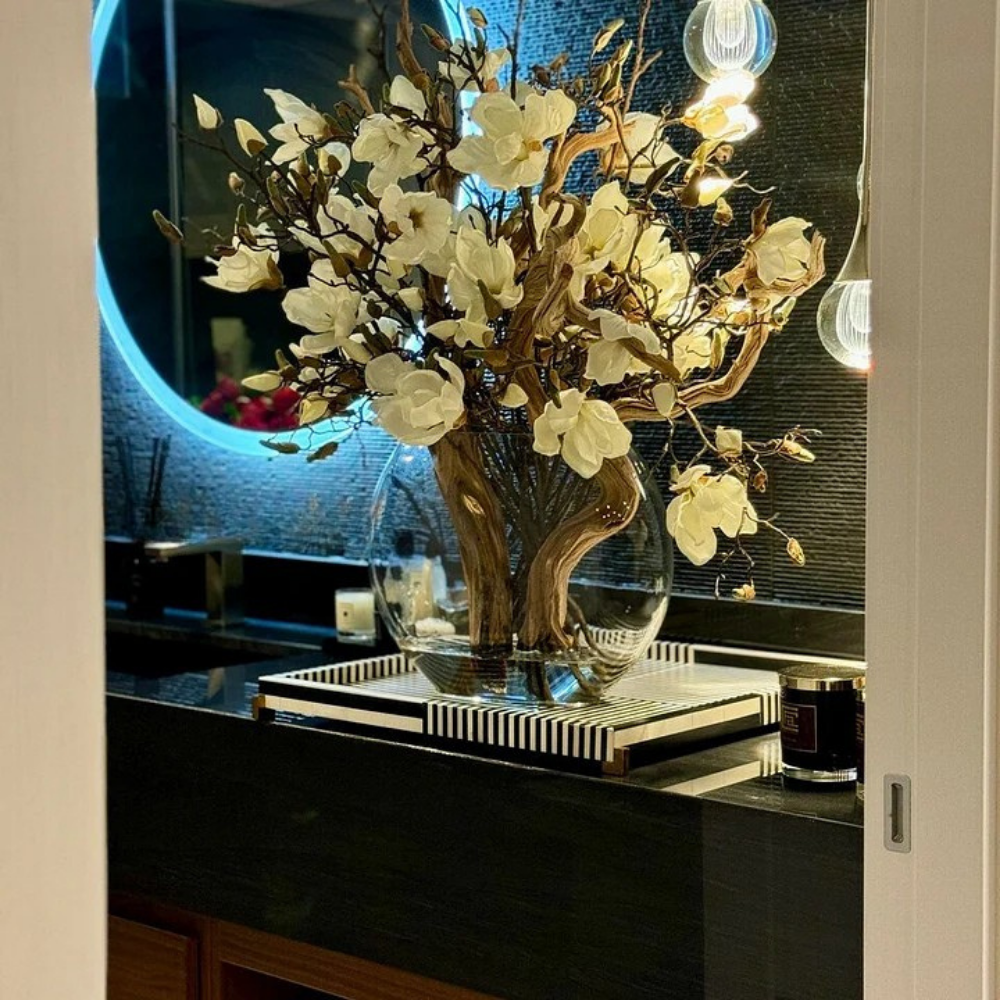 Vaso Luna con Magnolie