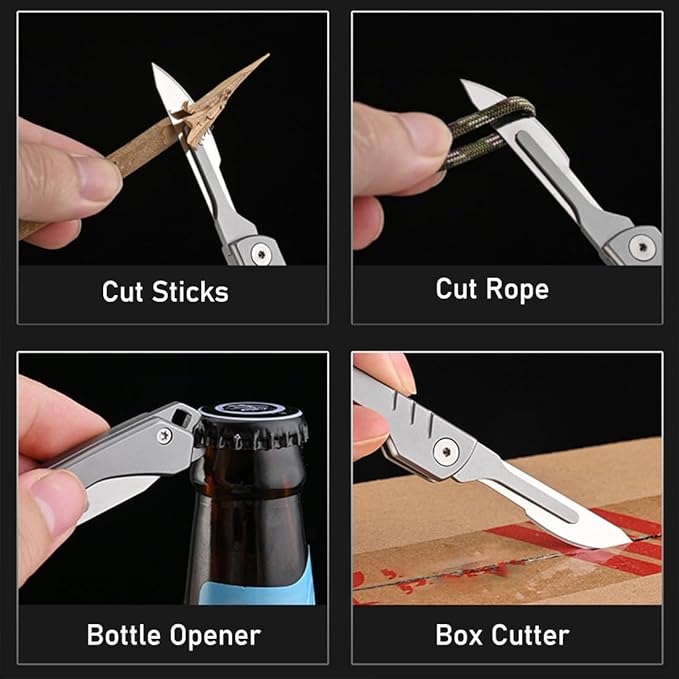BladeSwift - Coltello pieghevole con 10 lame intercambiabili