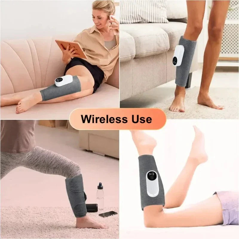 LegRelief Pro | Massaggiatore per Gambe e Polpacci Ricaricabile Senza Fili con Compressione d'Aria