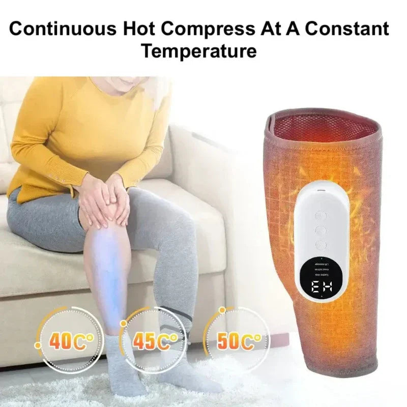 LegRelief Pro | Massaggiatore per Gambe e Polpacci Ricaricabile Senza Fili con Compressione d'Aria