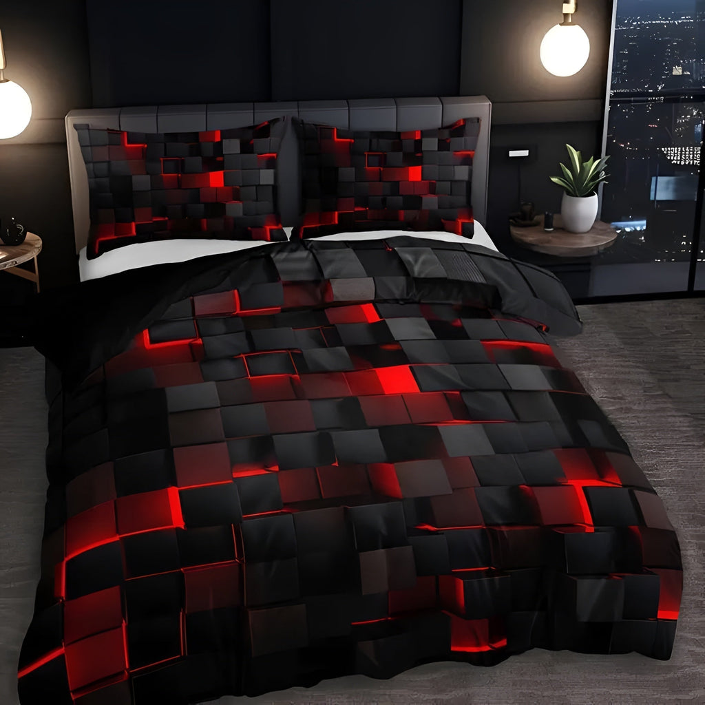 Biancheria da letto 3D con federe | Lenzuola per gamer | Copripiumino | Neonara