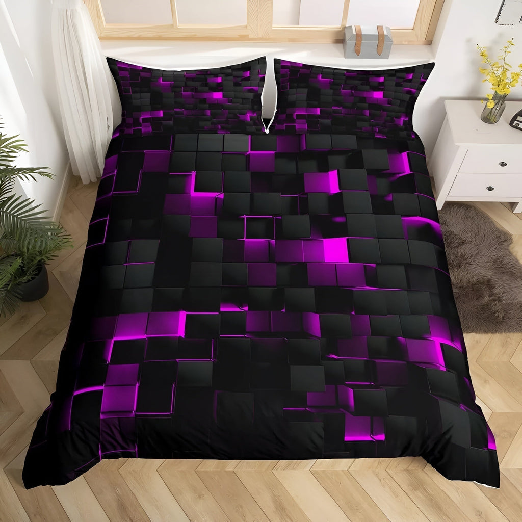 Biancheria da letto 3D con federe | Lenzuola per gamer | Copripiumino | Neonara