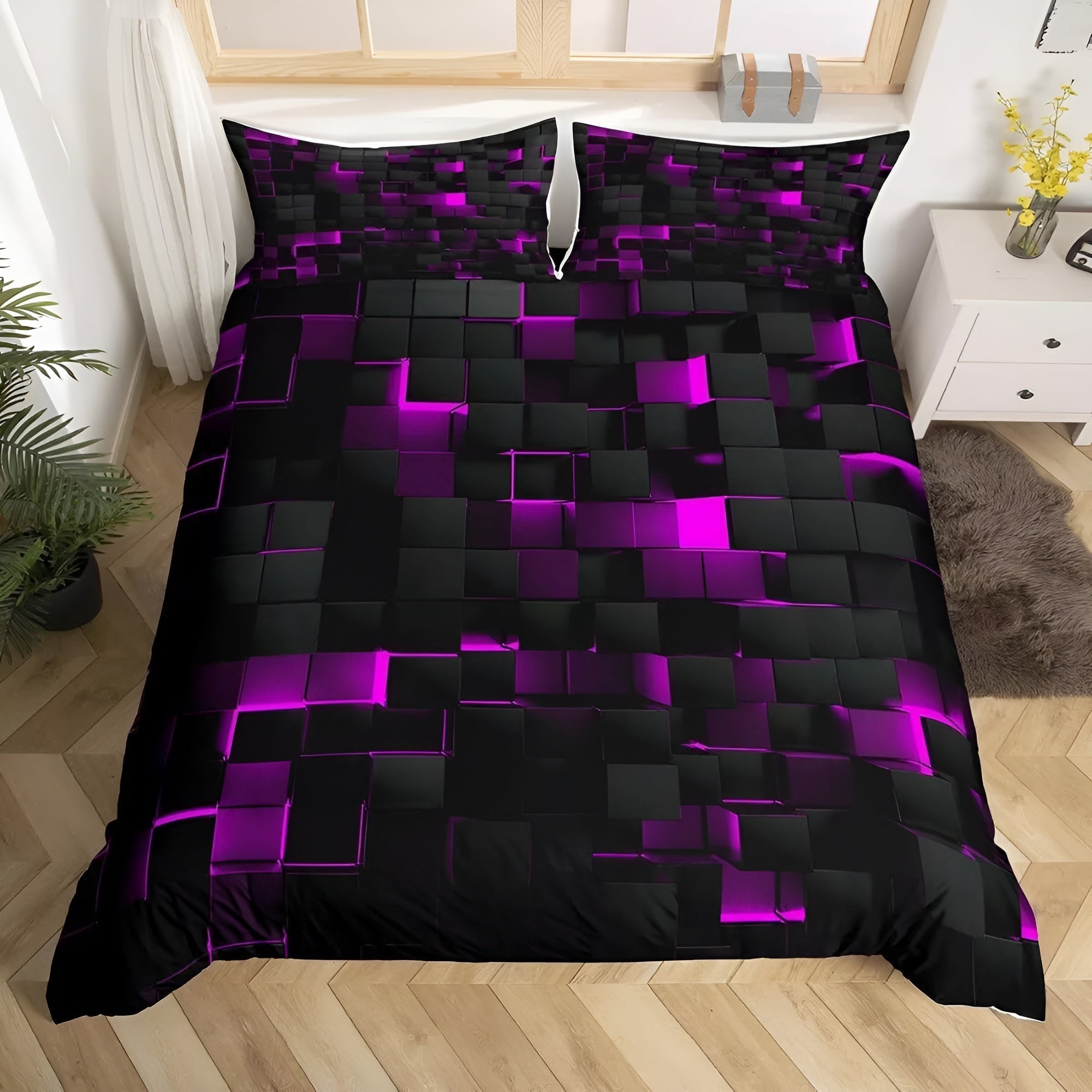 Biancheria da letto 3D con federe | Lenzuola per gamer | Copripiumino | Neonara