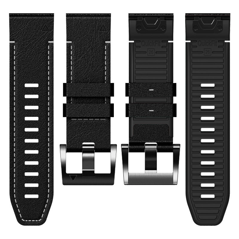 Cinturino ibrido in pelle e TPU Arion per Garmin Fenix 8, 7X, 6X Pro