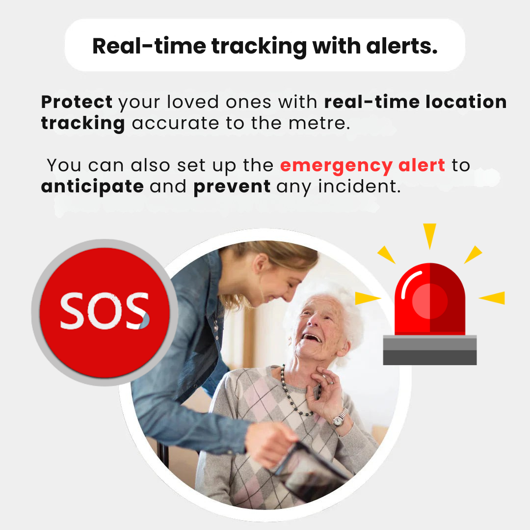 Tracker GPS per Anziani con Struttura Impermeabile e Aggiornamenti della Posizione in Tempo Reale