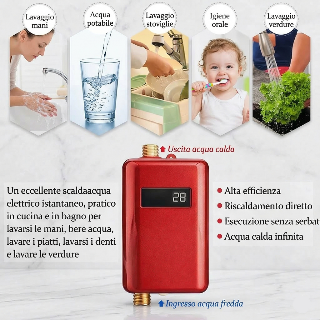 Scaldacqua Istantaneo Per Cucina E Bagno