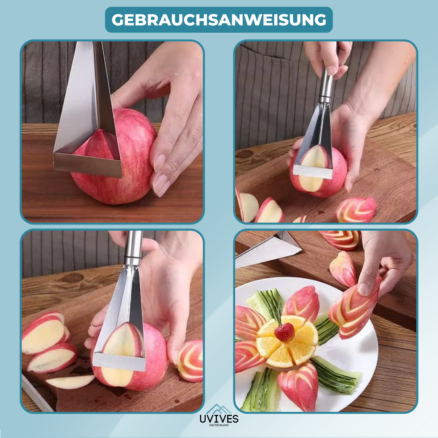 ChefCarve Coltello di Precisione | Intagliatore di Frutta in Acciaio Inossidabile | Design Creativi | Lavabile in Lavastoviglie