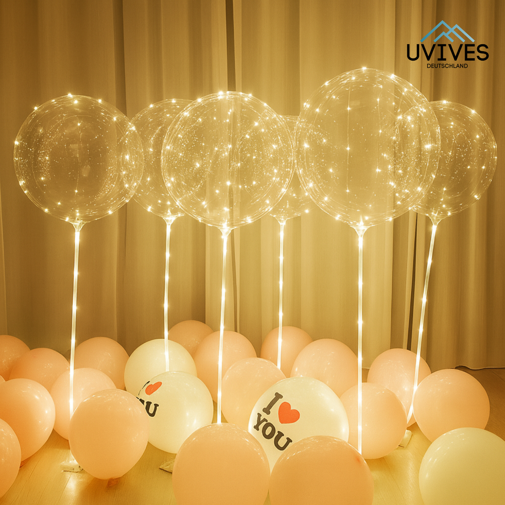 5+5 GRATIS | PartyGlow – Trasforma ogni festa con la calda luce del proiettore a palloncino LED riutilizzabile