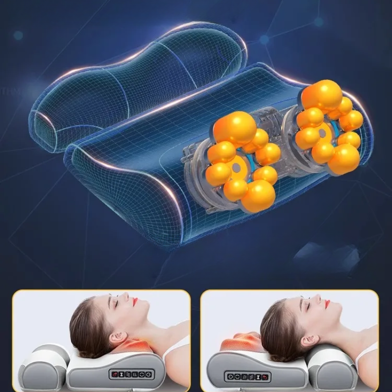SerenGlow ComfortHeat Cuscino Massaggiante per Collo e Parte Superiore della Schiena