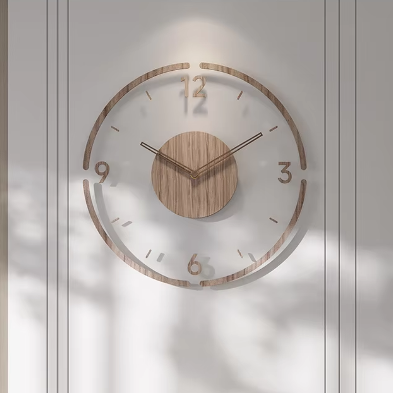 Orologio da parete moderno in legno – Design minimalista ed elegante per il soggiorno