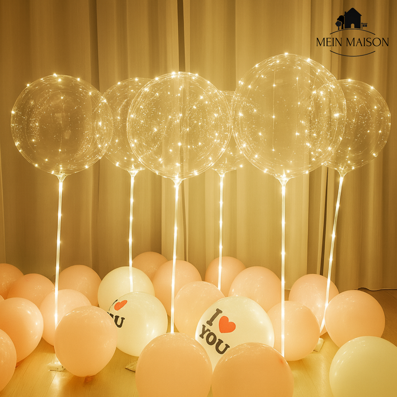 5+5 GRATIS | PartyGlow – Illumina ogni festa con luci LED a forma di palloncino riutilizzabili e caldi