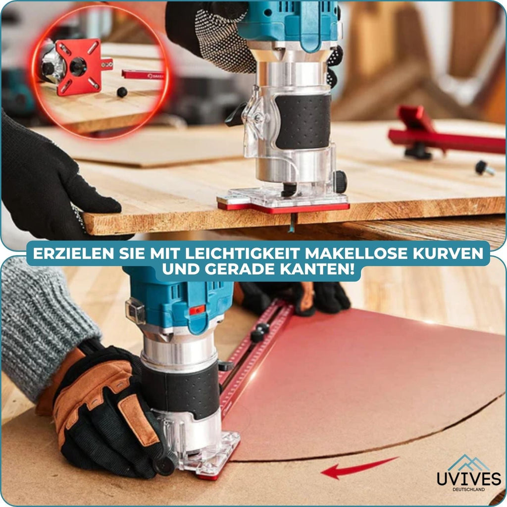 ExactMill Maschera di Fresatura | Lavorazione del Legno Precisa | Lega di Alluminio | Per Professionisti e Fai-da-te
