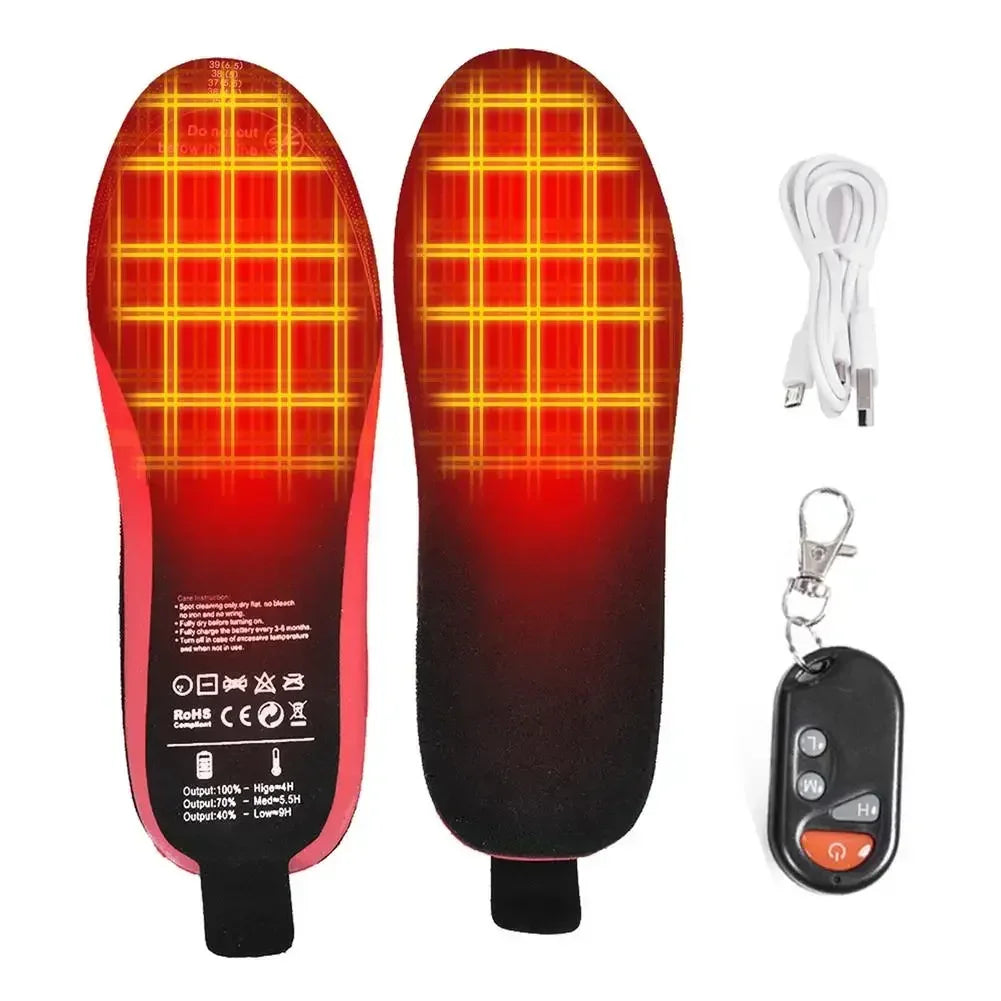 Sole riscaldabili WarmStep Pro | Ricaricabili con telecomando | 3 livelli di riscaldamento regolabili | Tagliabili | Scaldapiedi elettrici per uso all'aperto e invernale