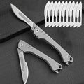 BladeSwift - Coltello pieghevole con 10 lame intercambiabili