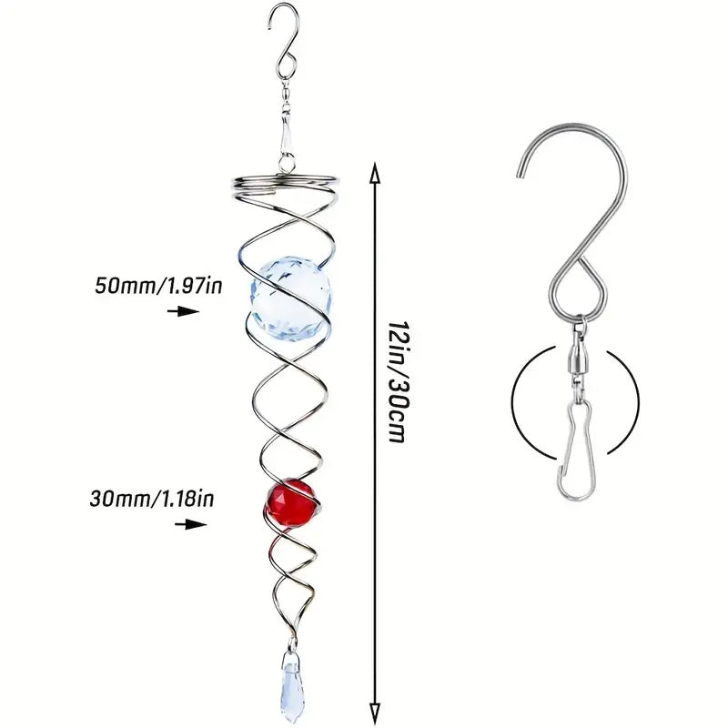 1+1 GRATIS | CrystalTwister - Spirale di Cristallo in Metallo per Windchime