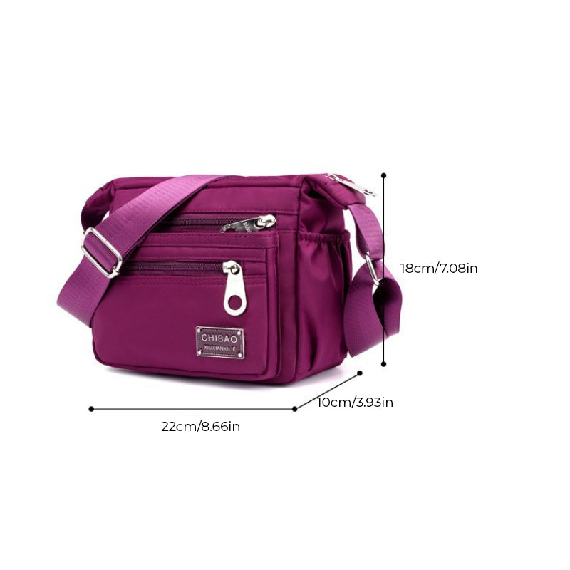 Borsa a tracolla versatile in tessuto nylon
