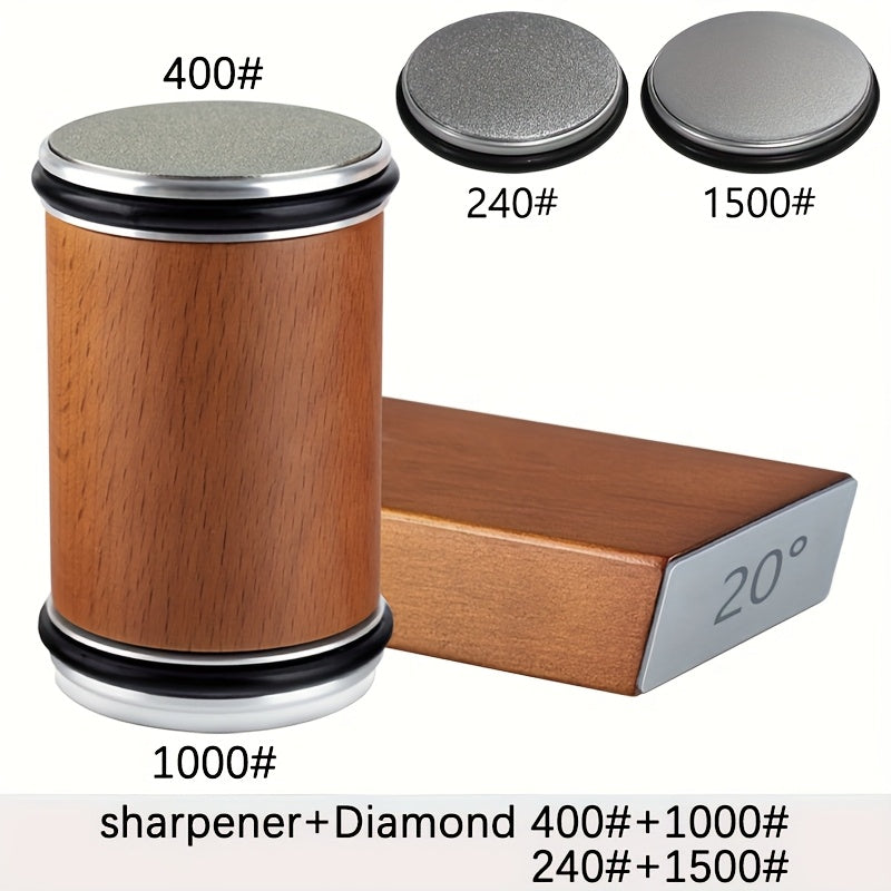 Set di pietre per affilare EdgeCraft DuoSharp | Pietra diamantata con supporto magnetico | Angoli di affilatura 15° e 20° | Legno e metallo
