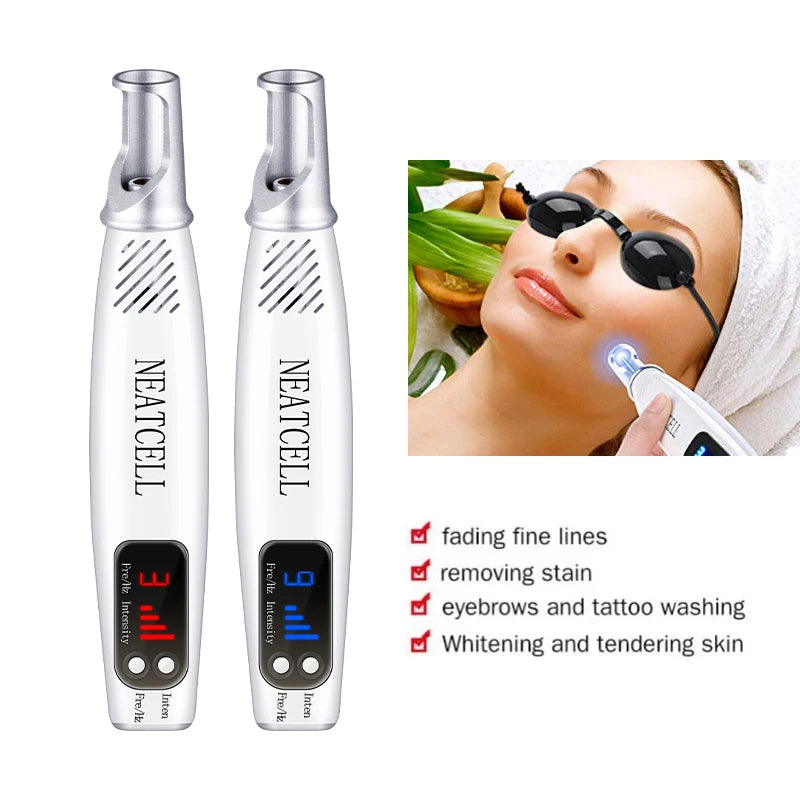 Penna Laser Compatta AstraGlow per Rimozione di Tatuaggi, Nei e Lentiggini
