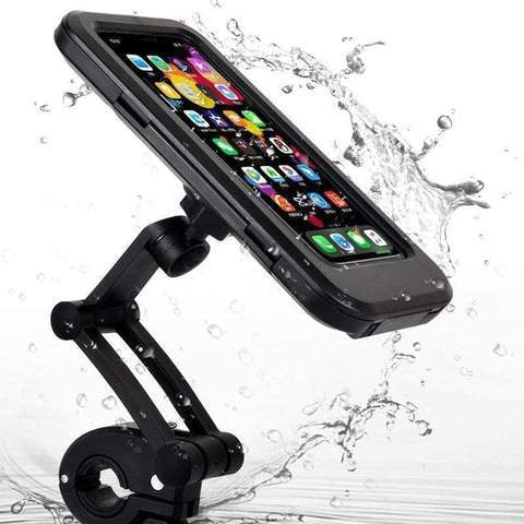 HydroGuard Case | Supporto per telefono impermeabile universale per bici o moto
