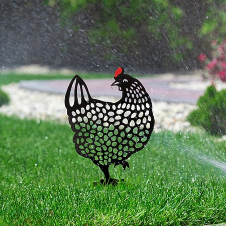HappyChicken - Decorazione da Giardino con Galline - Set di 5