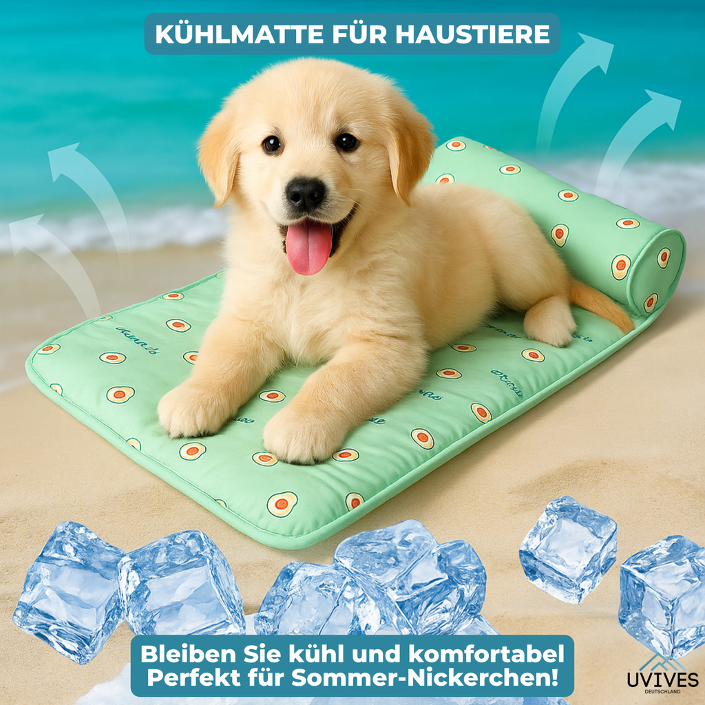 CoolPetty - Materassino refrigerante in seta di ghiaccio per cani e gatti