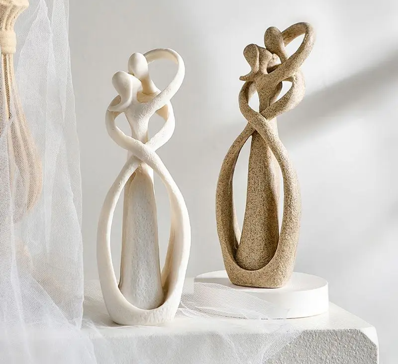 Abbraccio Eterno | Scultura Astratta | Amore Senza Tempo | Regalo Unico