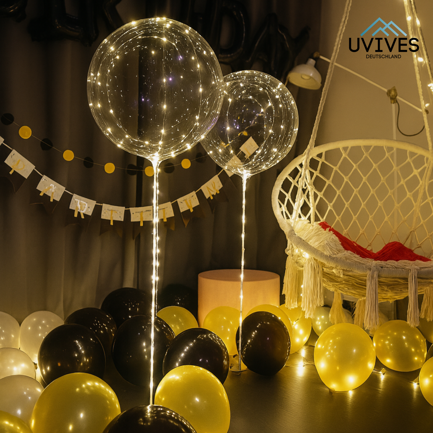 5+5 GRATIS | PartyGlow – Trasforma ogni festa con la calda luce del proiettore a palloncino LED riutilizzabile