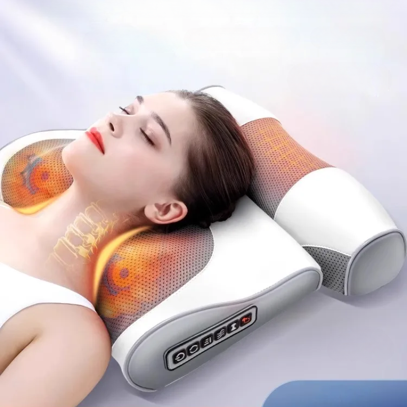 SerenGlow ComfortHeat Cuscino Massaggiante per Collo e Parte Superiore della Schiena