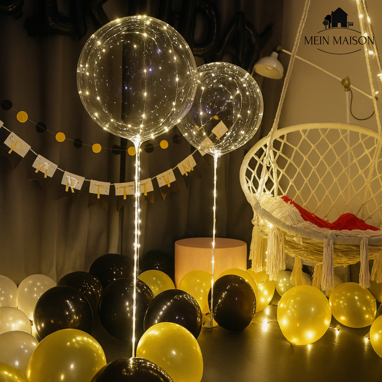 5+5 GRATIS | PartyGlow – Illumina ogni festa con luci LED a forma di palloncino riutilizzabili e caldi
