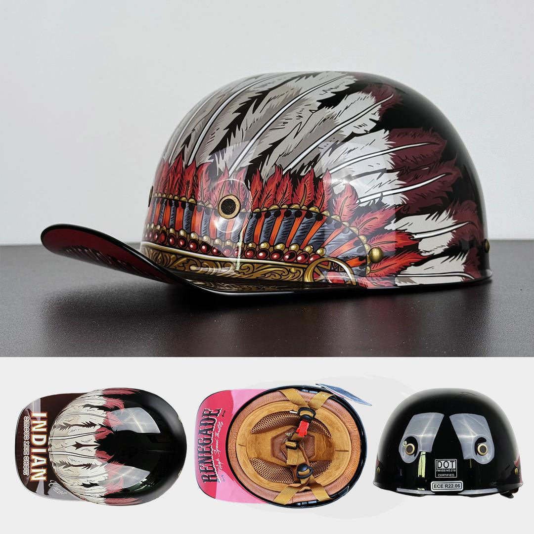 Casco Moto Stile Cappellino da Baseball Certificato DOT ed ECE