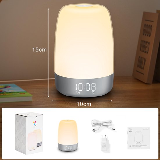 Aurora Wake-Up Light | Al sorgere e tramontare del sole | Ricaricabile USB-C