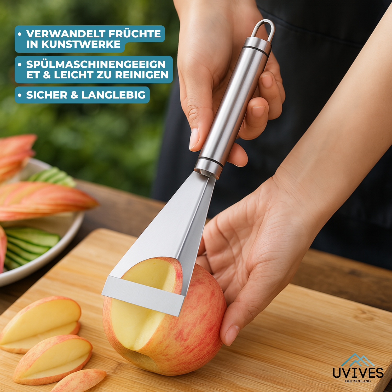 ChefCarve Coltello di Precisione | Intagliatore di Frutta in Acciaio Inossidabile | Design Creativi | Lavabile in Lavastoviglie