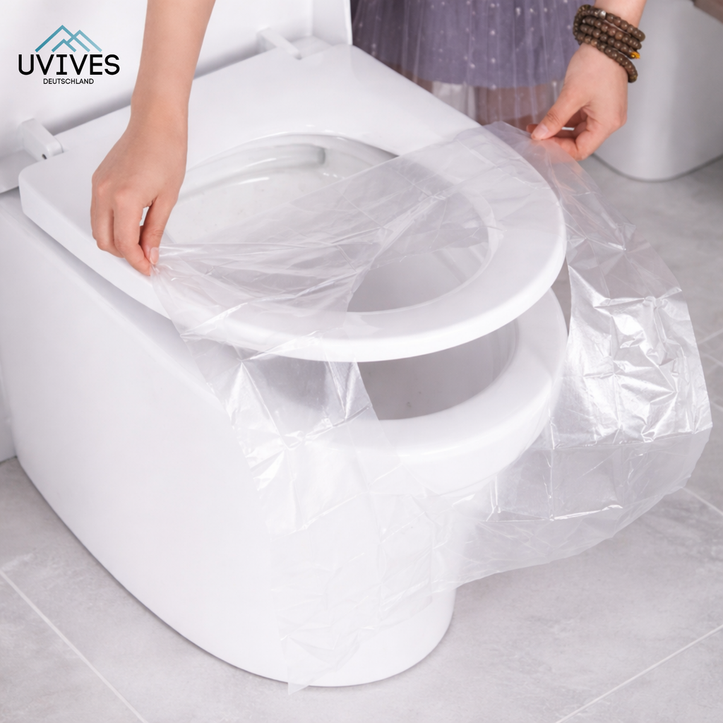 50 pezzi | HygieneCover – Strato protettivo privo di germi per ogni visita al bagno in strutture pubbliche