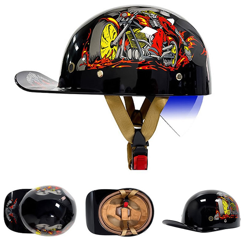 Casco DOT in Stile Baseball OrionRide con Scocca in ABS per Moto
