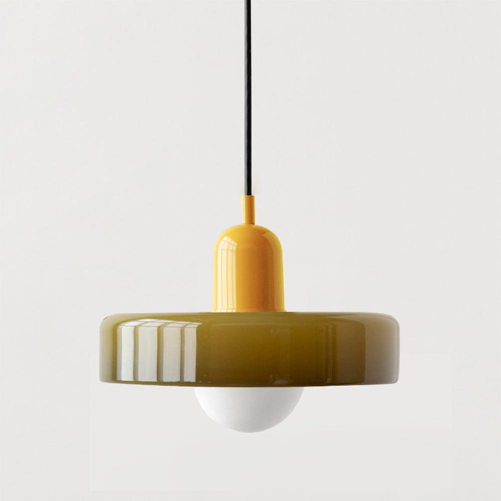 Liora Bauhaus Lampadario in Vetro con Regolazione dell'Altezza