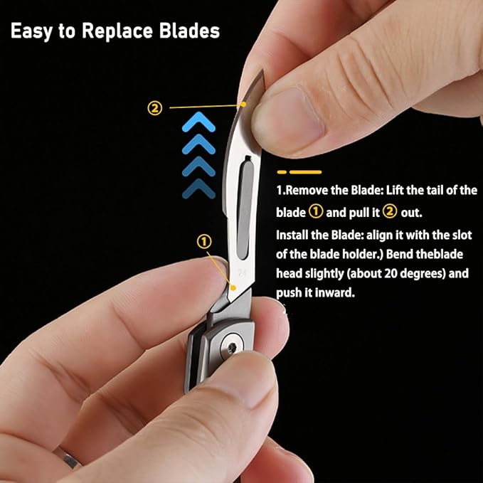 BladeSwift - Coltello pieghevole con 10 lame intercambiabili