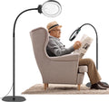 Lente d'ingrandimento a tutto campo con luce LED – Aiuto alla lettura a mani libere per libri, artigianato e hobby