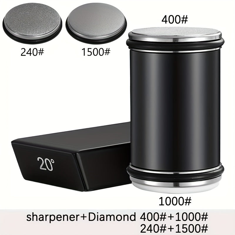 Set di pietre per affilare EdgeCraft DuoSharp | Pietra diamantata con supporto magnetico | Angoli di affilatura 15° e 20° | Legno e metallo