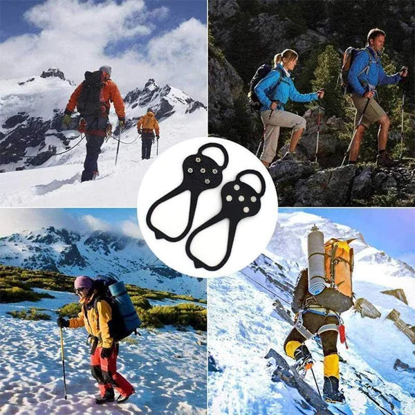 SnowSpikes | Chiodi Antiscivolo | Traction in Acciaio a 5 Denti | Gomma & Acciaio Mangas