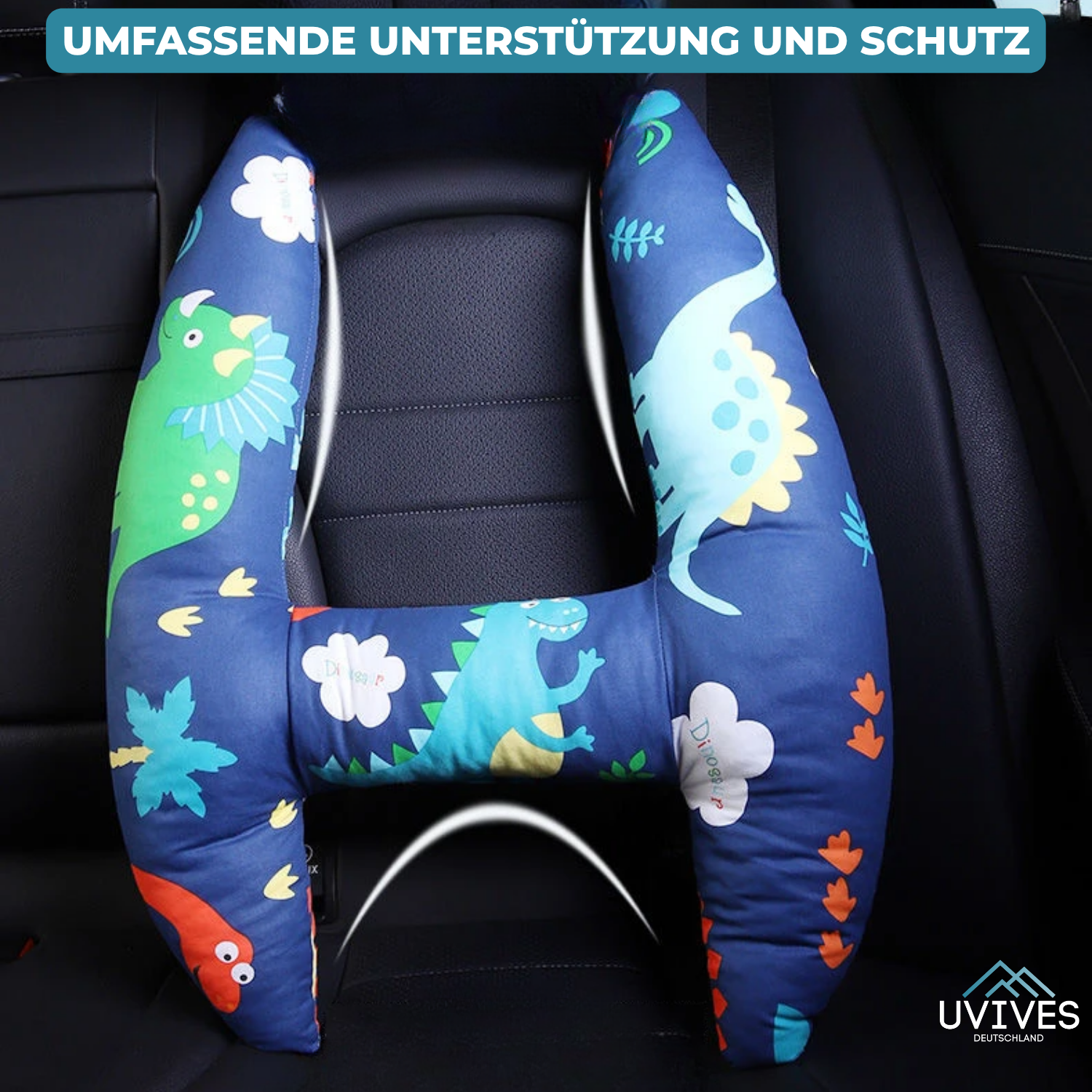ComfortJourney - Cuscino da viaggio per bambini sul sedile posteriore dell'auto