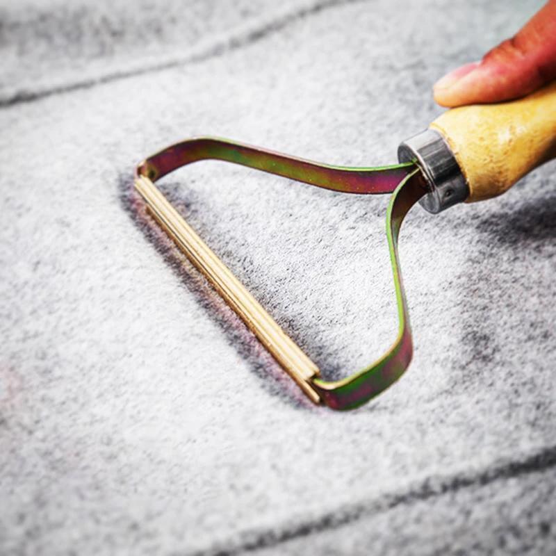 Brehn | Rimuovi Pelucchi Manuale | Testa di Precisione in Rame | Manico in Legno Massello | Rasoio Tessile senza Batteria per Cashmere, Lana e Mobili Imbottiti | Estrattore di Pilling